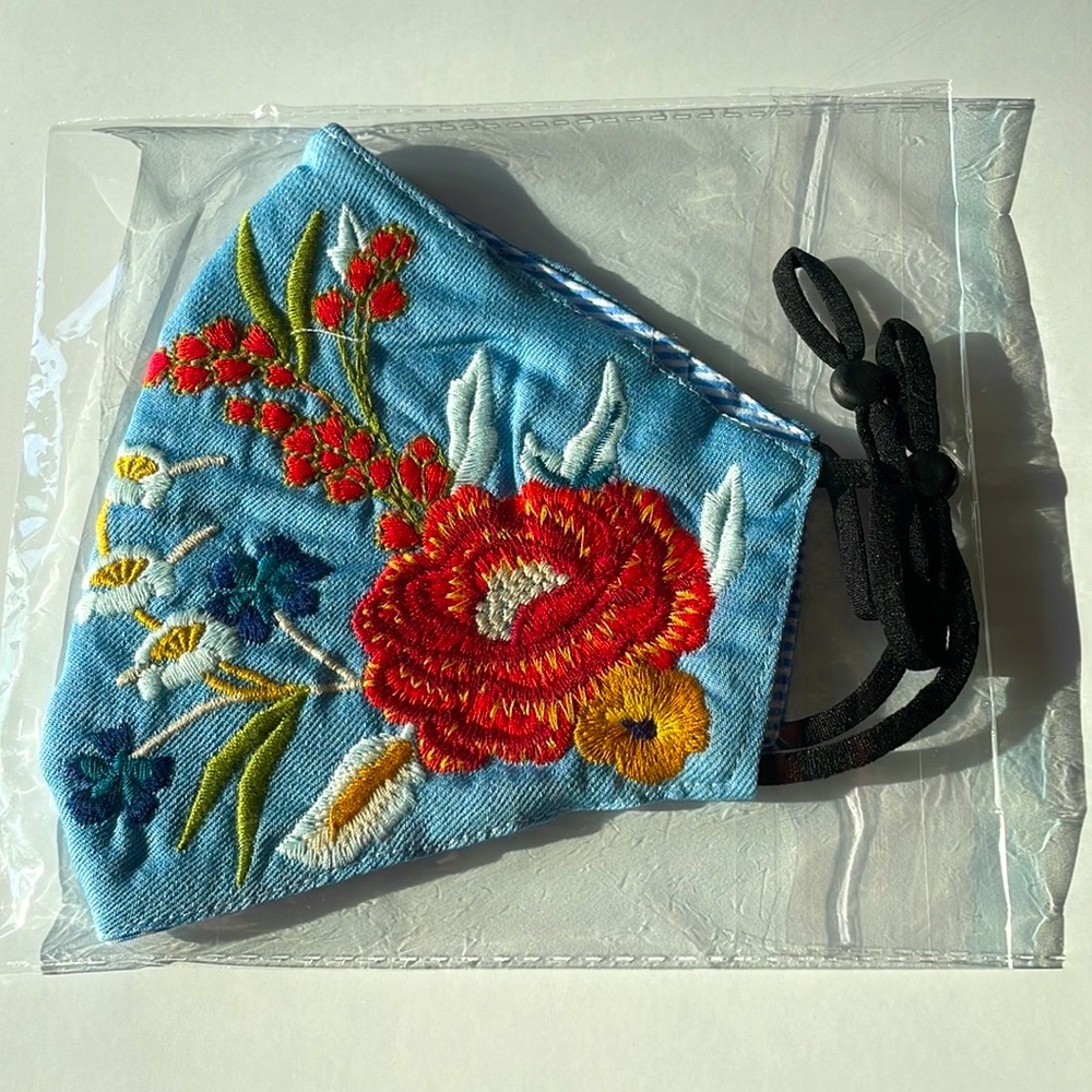 Johnny Was Embroidered Face Mask